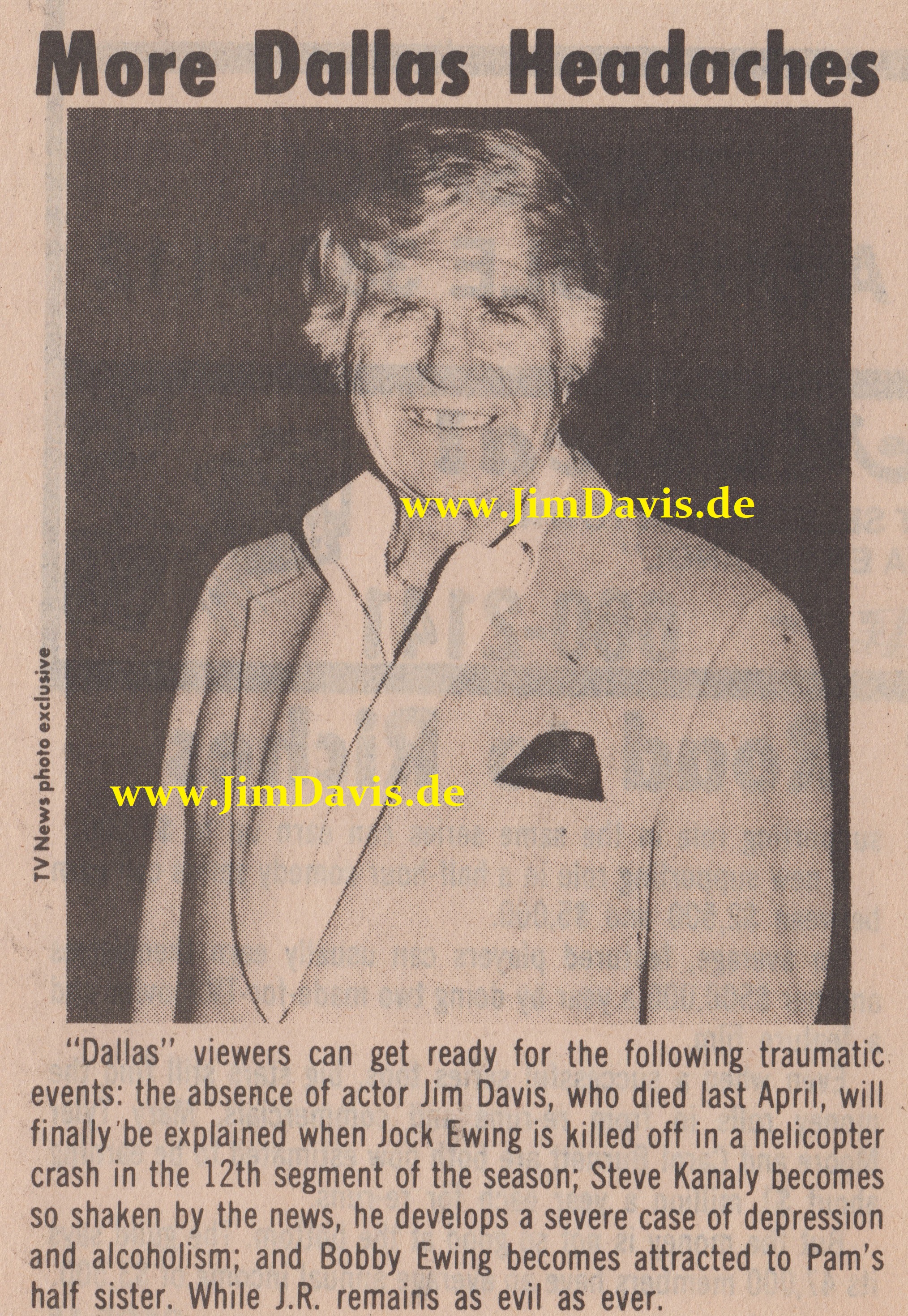 Jim Davis Memorial Page